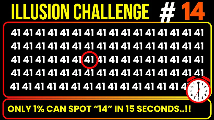 Only 1% Can Find the Hidden Number | Illusion Challenge Level 14