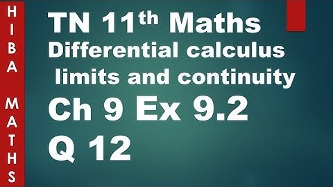 11th maths chapter 9 exercise 9.2 question 12 tn syllabus hiba maths