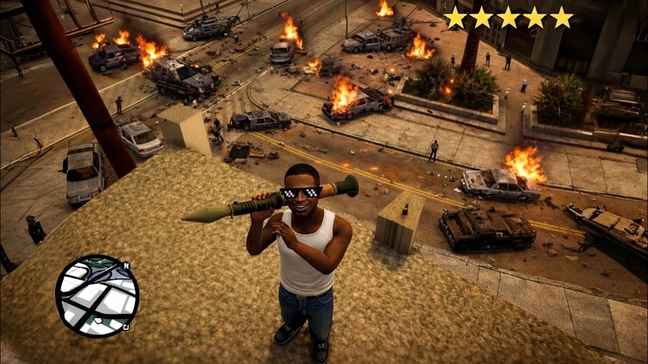 Chaos in City | GTA San Andreas Definitive Edition | 4k 60fps