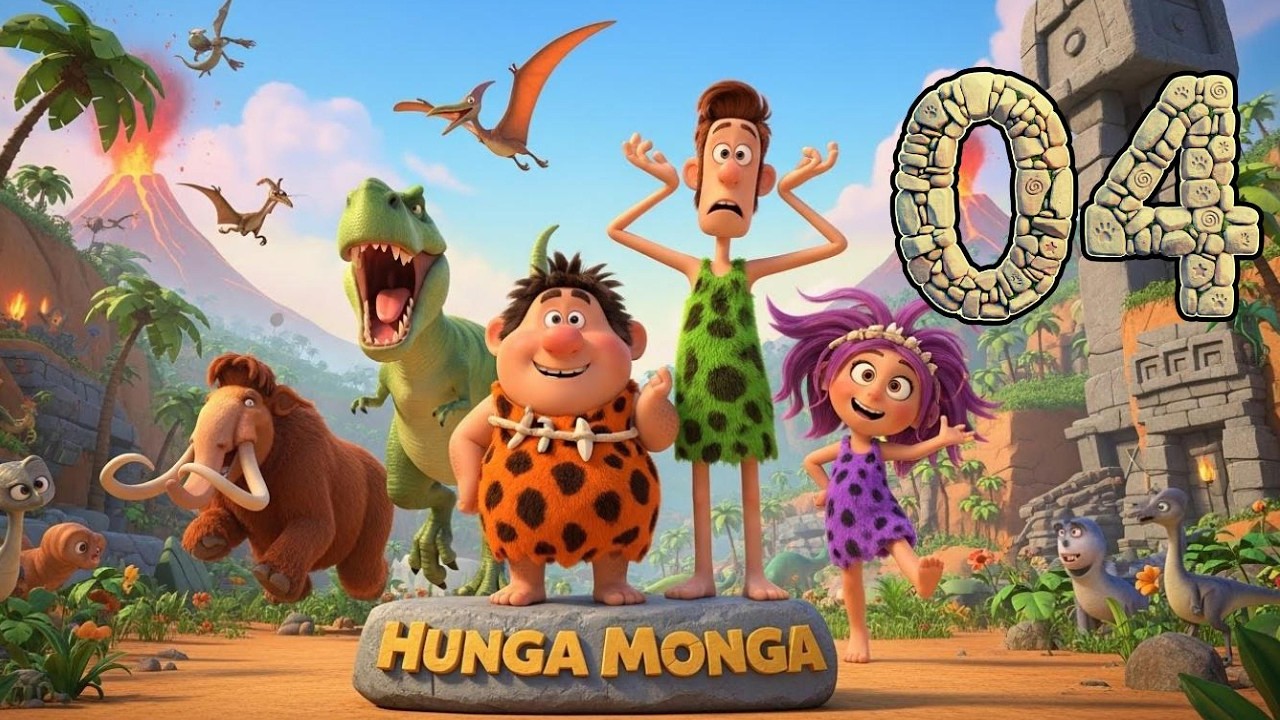 Hunga Monga Ep.04 - Stone Age Doctor | Funny Cartoon, No Dialogue
