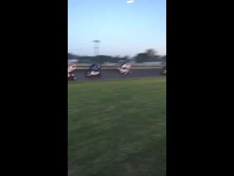 Matt Moro crash Iowa State Fair Speedway 6-17-16