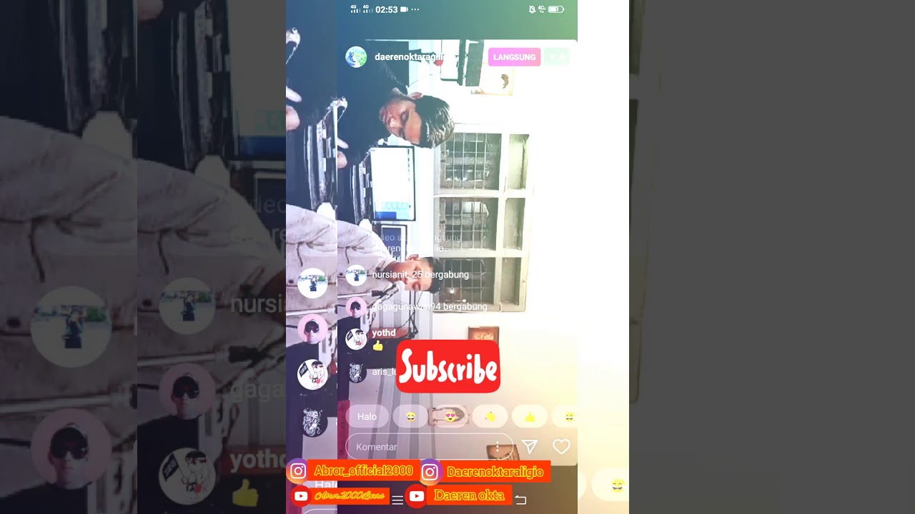 AL-waba Daeren Okta live streaming Instagram Daerenoktaraligio - YouTube