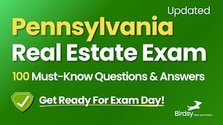 ✅ Pass Your Pennsylvania Real Estate Exam with This 100-Question Review!