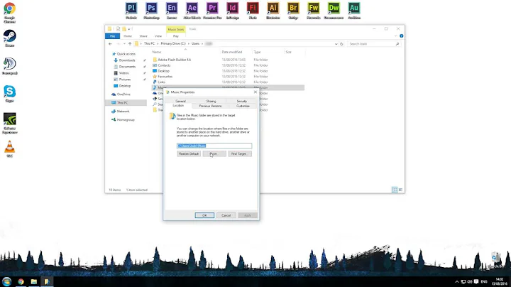 How to quickly move users folders to another drive or location