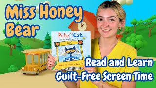 Pete the Cat: The Wheels on the Bus | Gentle Read-Aloud by a Speech Therapist for Early Language