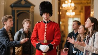 Five tourists tried to confront a royal guard, but their efforts were no match for him.| Best Story.