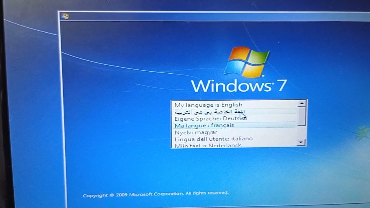 installer Windows 7  pc mini asus boot usb (Echap boot de lancement )