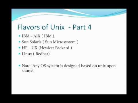 Unix Tutorial Part 4,Flavours of Unix