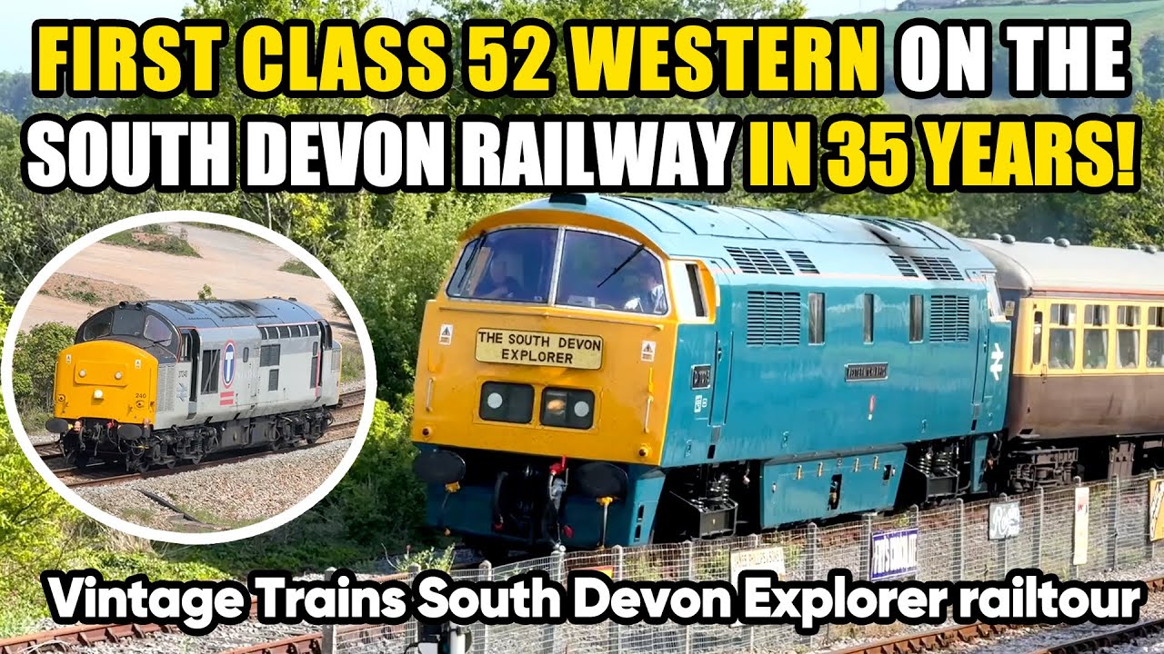 WIZZO to BUCKFASTLEIGH! D1015 'Western Champion' + 37240 on Vintage Trains SOUTH DEVON EXPLORER!