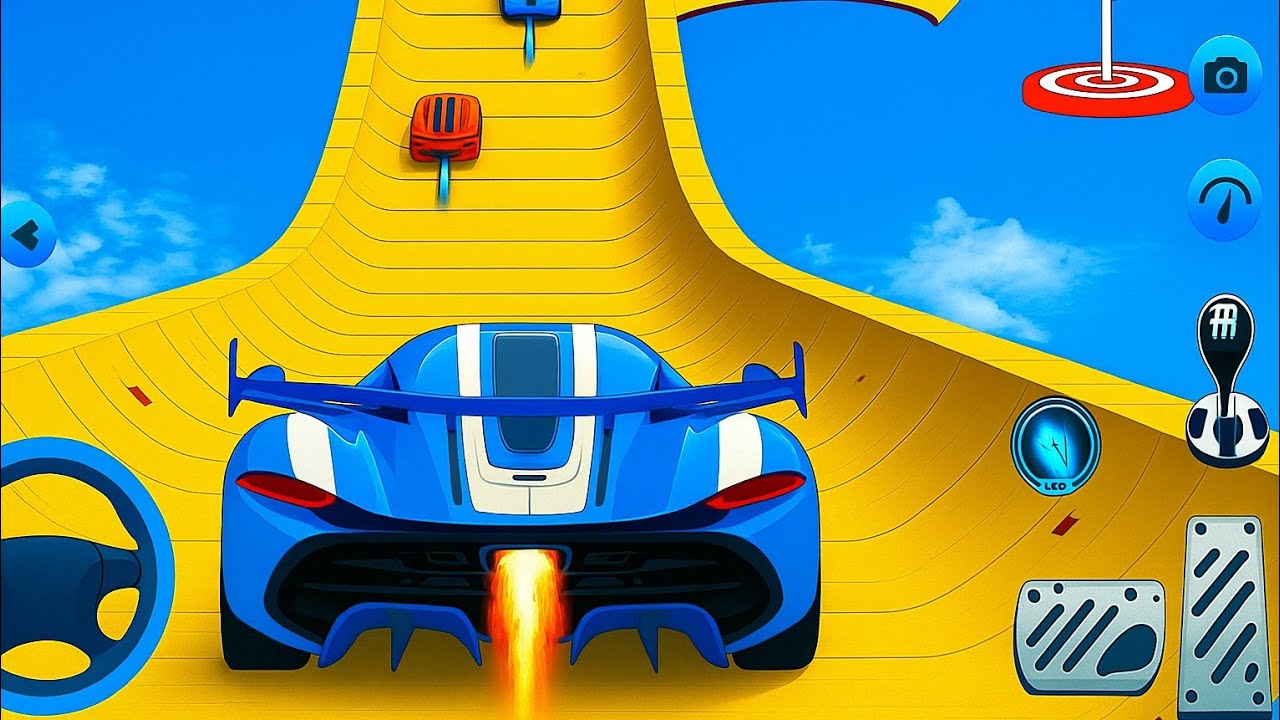 Mega Ramp Monster Car Racing 3D - Extreme Car Stunts - Android Gameplay