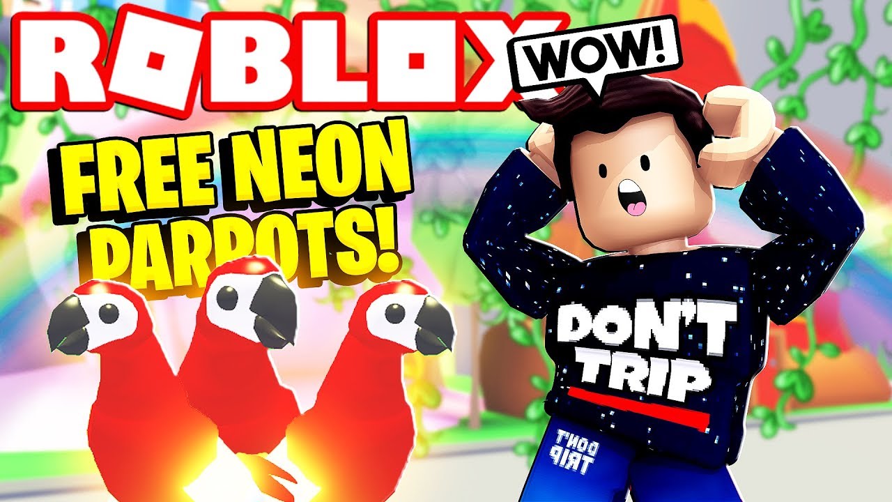 How To Get A Free Neon Parrot Pet Adopt Me New Jungle Update Roblox Youtube - how to get a free legendary parrot pet in adopt me roblox adopt