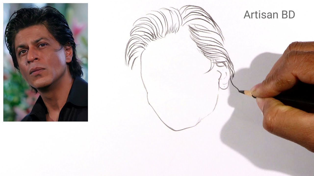 Pencil Drawing Shahrukh Khan A realistic portrait drawing timelapse   YouTube