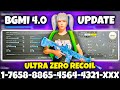 NEW UPDATE 4.0 🔥 BEST SENSITIVITY CODE+CONTROL SETTINGS BGMI/PUBG MOBILE