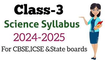 Science Syllabus Class-3 2024-2025||Latest Syllabus Class-3||Science Curriculum Grade-3||Class-3||