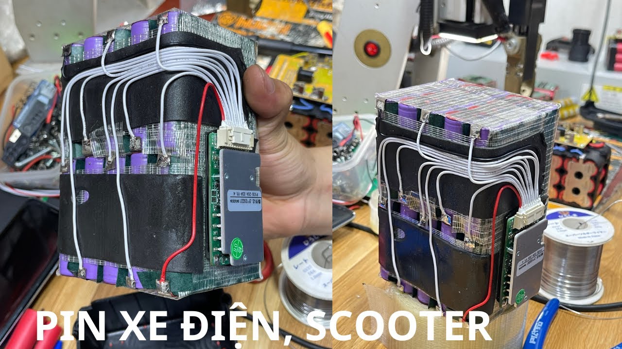 Đóng pin 36V 10Ah cho xe điện mini dùng cell High Star 2500mAh xả cao 20A 1 cell