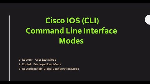 video demonstration of how to move between various IOS CLI modes