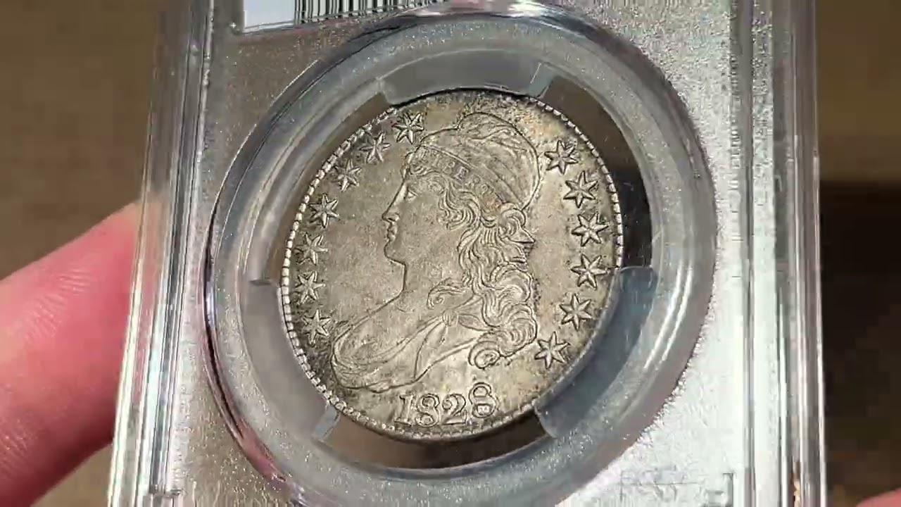 1828 O.109 Large 8's Capped Bust Half Dollar, PCGS AU58 CAC