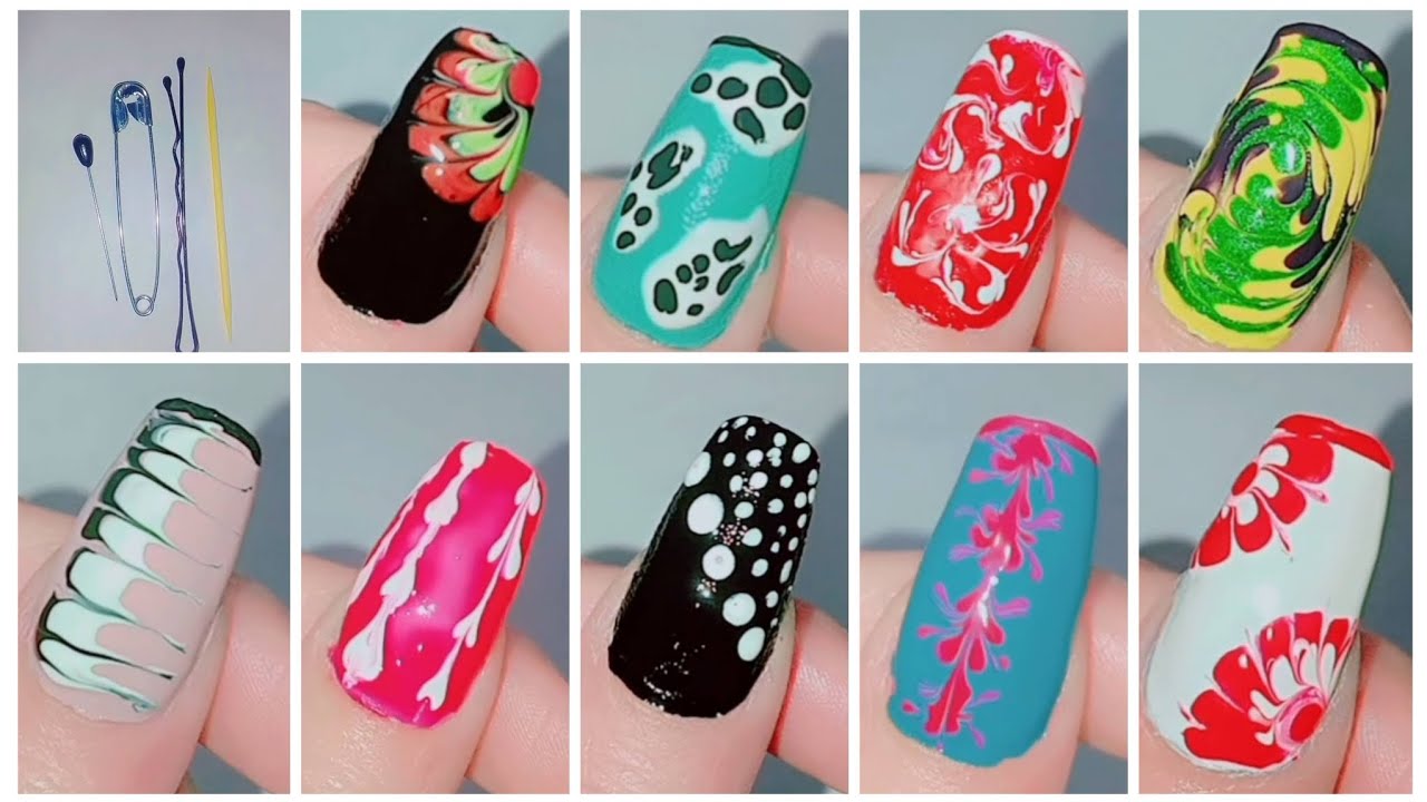 Top 9 nail art using everyday items 😱💅 You don’t need expensive tools to make beautiful nails!
