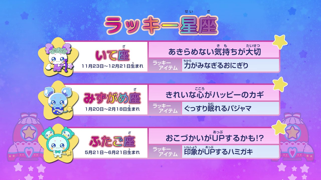 今週の星座占い19年7月21日 7月27日 スター トゥインクルプリキュア 東映アニメーション