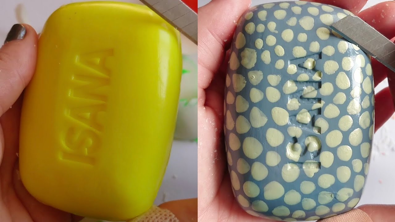 Soap Carving ASMR Relaxing Sounds no talking Satisfying ASMR Video 