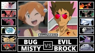 BUG CATCHER MISTY vs EVIL BROCK | Companions Pokémon Battle | #muniVERSUS