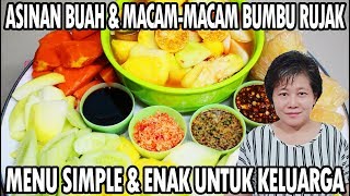 ASINAN BUAH BERSAMA MACAM-MACAM BUMBU RUJAK SPECIAL ALA ENNY TANGERANG!!!