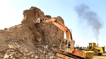 Excavator Breaking Mountains | Dangerous Operator Skills in Action