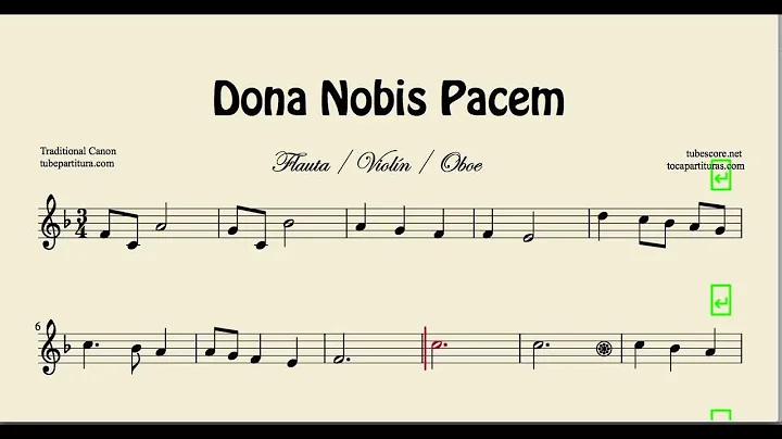 Dona Nobis Pacem Sheet Music for Flute Violin and ...