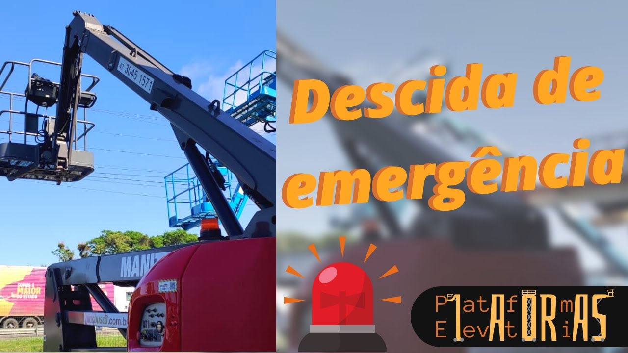 JLG - Como usar a descida de emergência? 