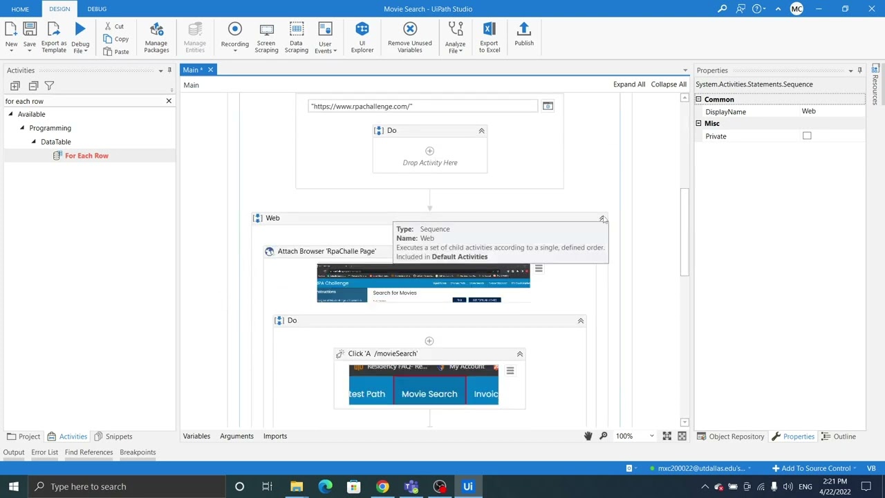 UiPath - Movie Search