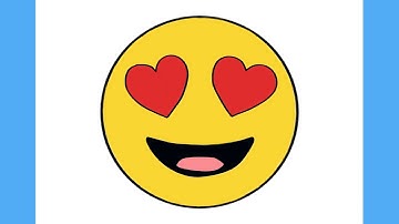 HOW TO DRAW A HEART EYES EMOJI