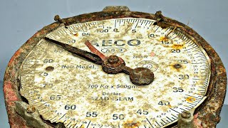 Rusty Antique Mechanical Scales Restoration