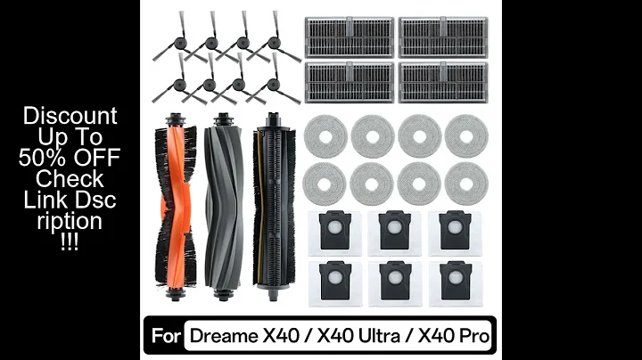 For Dreame L40 Ultra /X40 Ultra /X40 Pro Vacuum Cleaner Accessories Kit Main Side Brushes Dust Bags