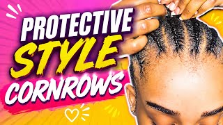 How to do Protective style cornrows