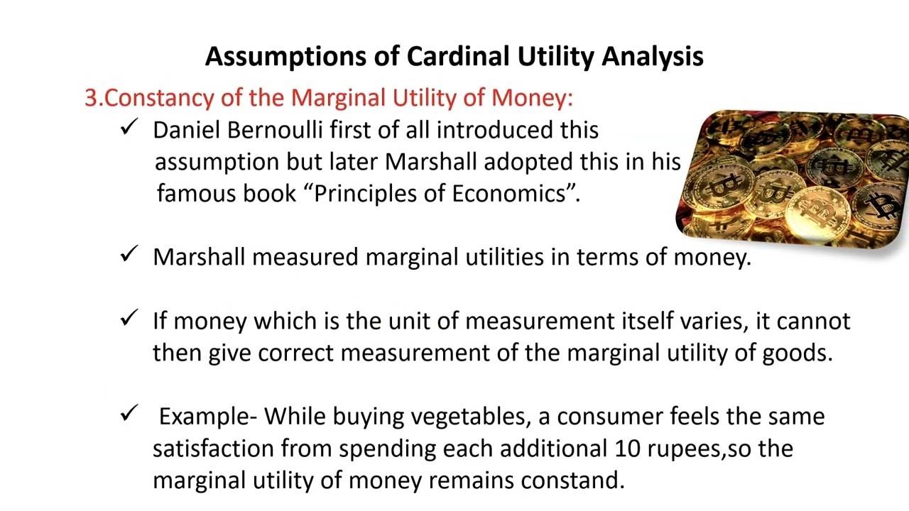 Cardinal Utiliy Approach : Theory of Consumer Behaviour : Micro Economics 