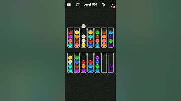 Ball Sort Color Water Puzzle Solution Level 807