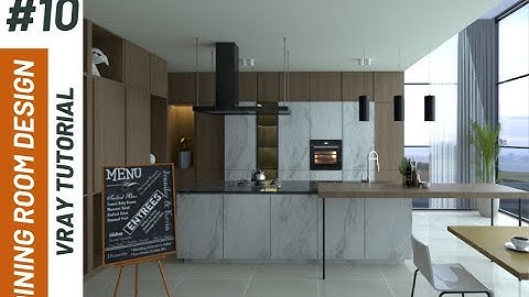 Sketchup Vray Interior | Dining room Interior  | VRAY TUTORIAL #10