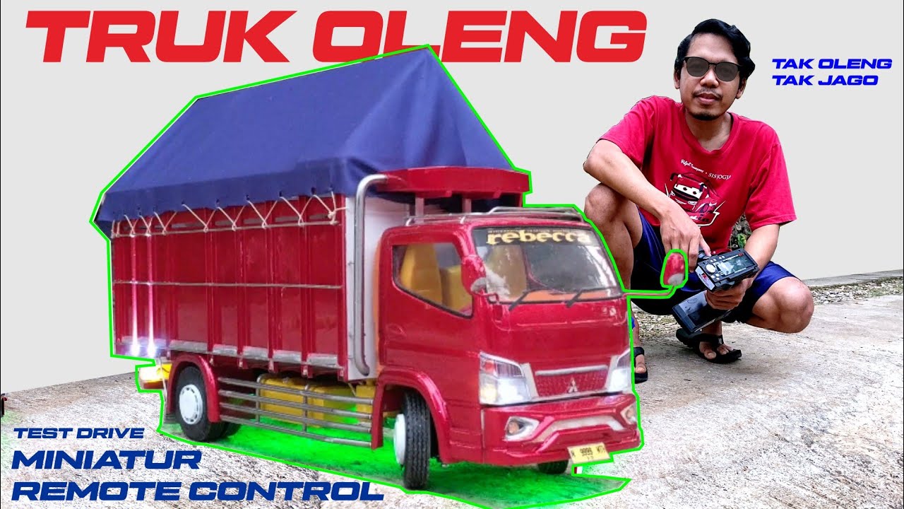 MINIATUR TRUK OLENG VERSI REMOTE CONTROL ~ TEST DRIVE RC TRUK CANTER REBECCA - YouTube