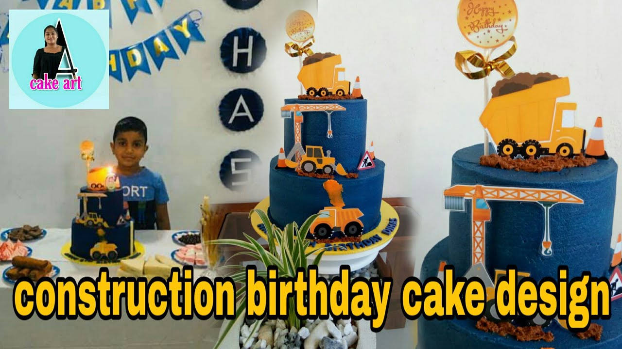 Easy Construction Birthday Cake - Merriment Design