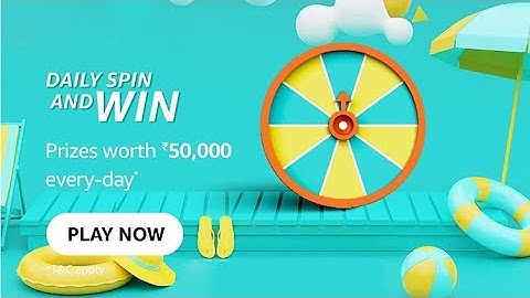 Amazon Daily Spin and Win quiz Answers, Win 50000 worth prizes, win Amazon pay, Quiz on 23 March