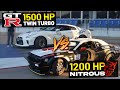 Revenge is SWEET! 1500 HP Twin Turbo GTR vs 1200 HP Nitrous Dodge Demon 1/4 Mile DRAG RACE