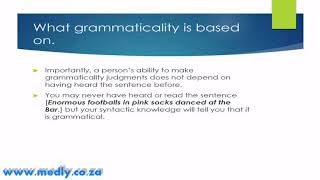 Grammaticality part 2