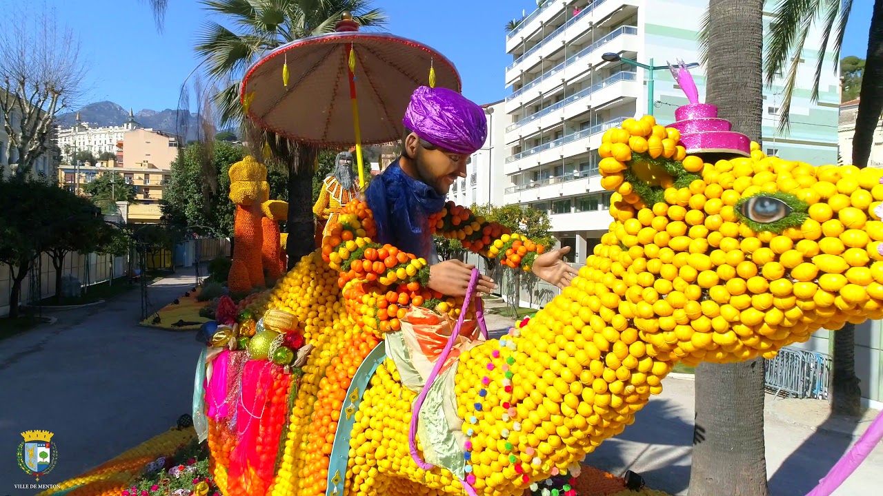 Fête du Citron® 2019 – video drone – Exposition des motifs d'agrumes