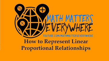 How to Represent Proportional Relationships Video