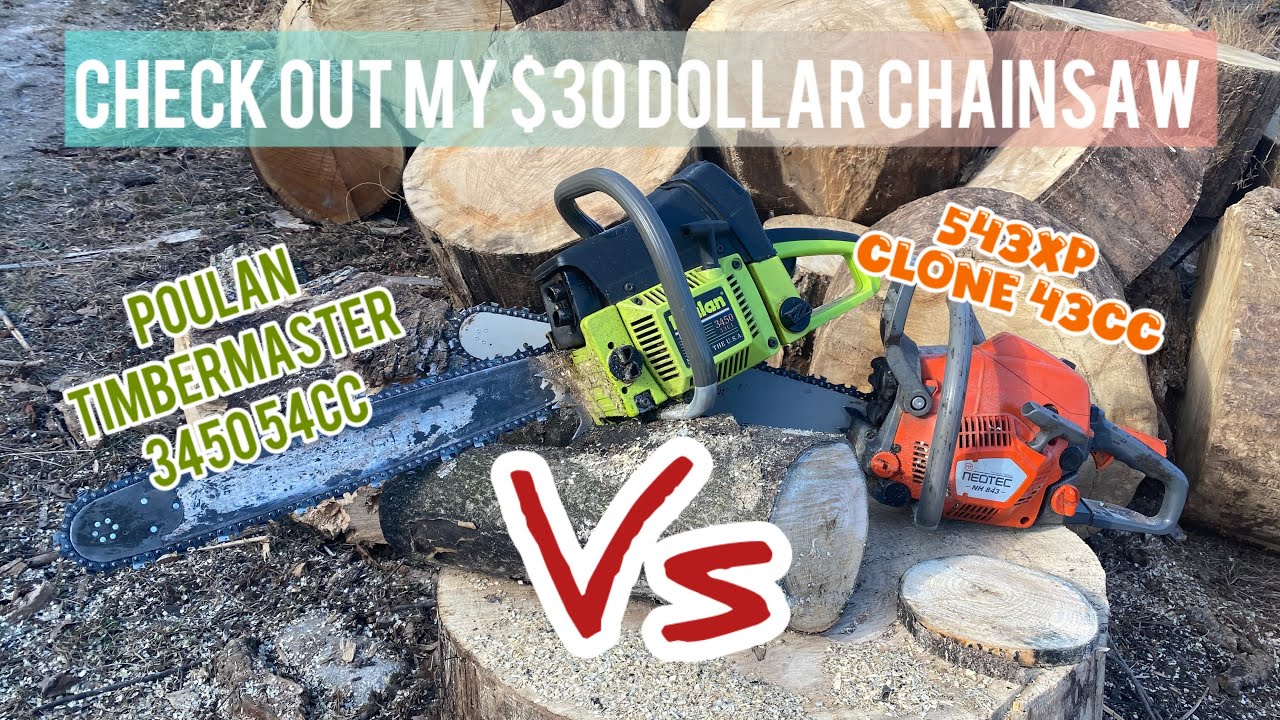 Poulan TimberMaster 3450 Vs Husqvarna 543xp Clone Battle - I Can’t Believe I Found This For $30 ￼