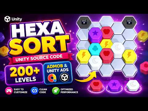 Unity Hexa Sort Puzzle | Unity 3D Puzzle Game Template | Unity Sort Puzzle Game