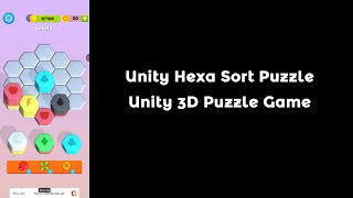 Unity Hexa Sort Puzzle Unity 3D Puzzle Game Template Unity Sort Puzzle Game