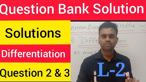 Question Bank Solution of Maths//Differentiation, question 2& 3,12th HSC, solutions of question bank