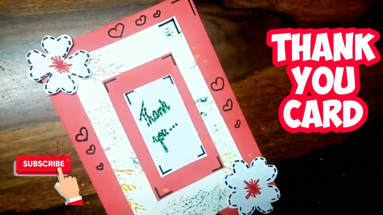 Making easy thank you card YouTube