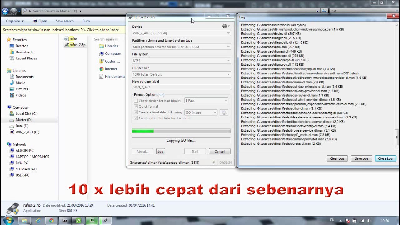 Cara Membuat Bootable Windows 7 8 10 Untuk Instal Ulang Dengan Flashdisk Youtube